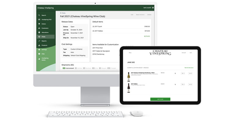 Personalized Wine Platform for a Chateau developed by VineSpring