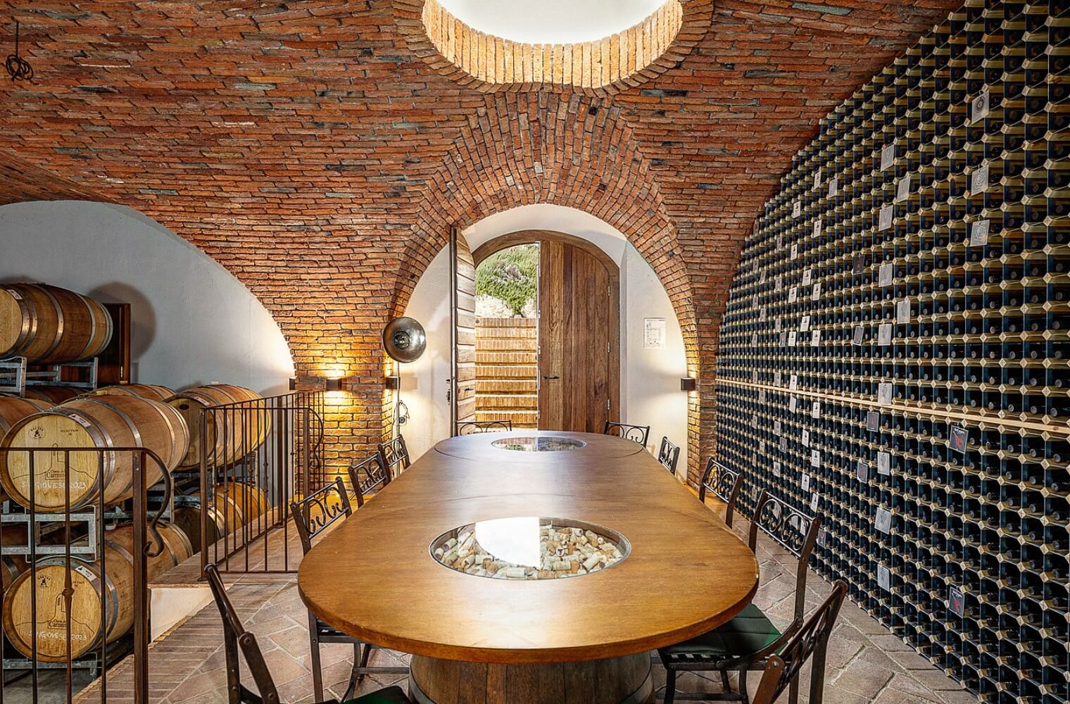 Barrel room at Vineria del Carmine