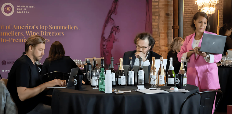 Judging at Sommeliers Choice Awards 