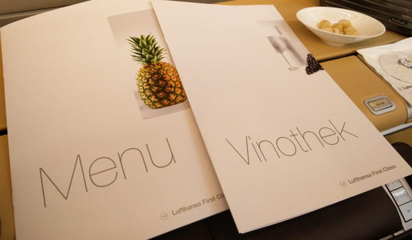 wine list paired with food menu