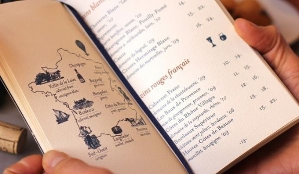 Wine Menu Example