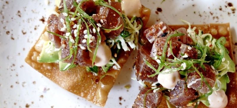 Photo for: Hawaiian Poke Wontons