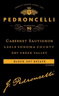 Logo for: Pedroncelli Block 007 Cabernet Sauvignon