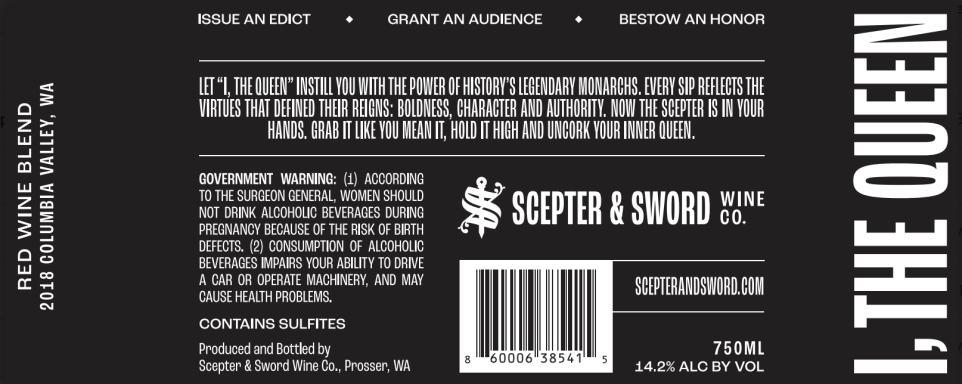 Logo for: I, THE QUEEN Red Blend