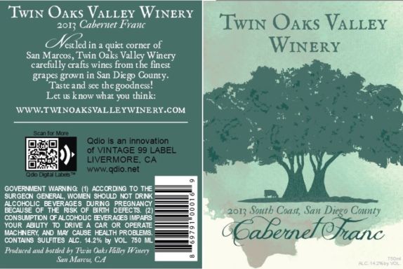 Logo for: Twin Oaks Valley Winery