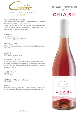 Logo for: Cantine Guidi1929 Tuscan Rose’ IGT- CHIA.RO