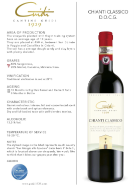 Logo for: Cantine Guidi 1929 Chianti Classico DOCG