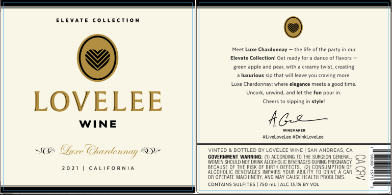 Logo for: LoveLee Wine Luxe Chardonnay