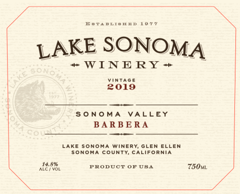 Logo for: 2019 Lake Sonoma Barbera Sonoma County 