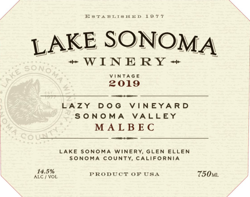 Logo for: 2019 Lazy Dog Vineyard Malbec Sonoma Valley 