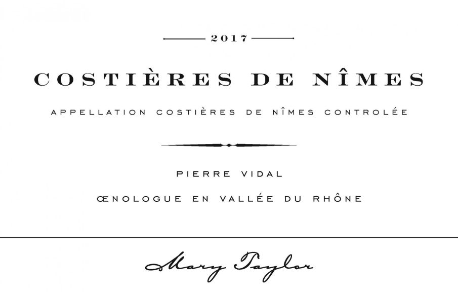 Photo for: Mary Taylor Wines - Pierre Vidal - Costieres de Nimes