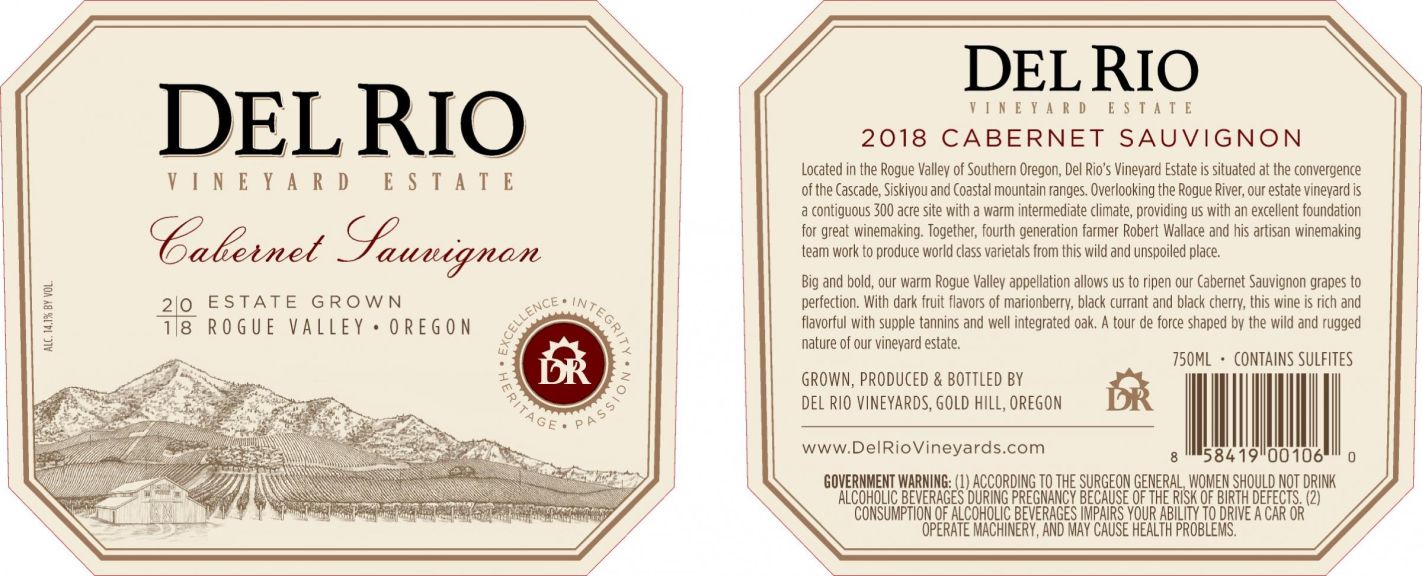 Photo for: Del Rio Vineyards Cabernet Sauvignon