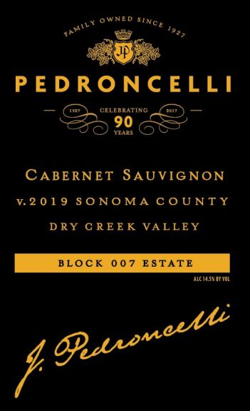 Photo for: Pedroncelli Block 007 Cabernet Sauvignon