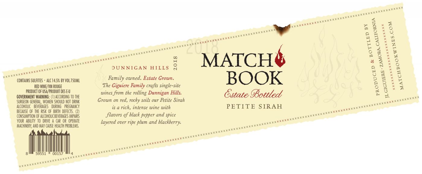 Photo for: Matchbook/Petite Sirah