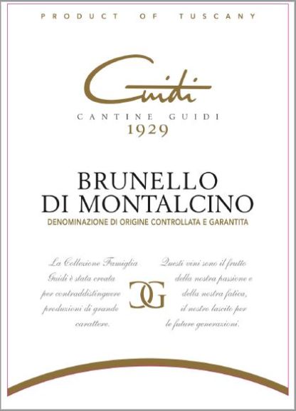 Photo for: Cantine Guidi 1929 Brunello di Montalcino DOCG
