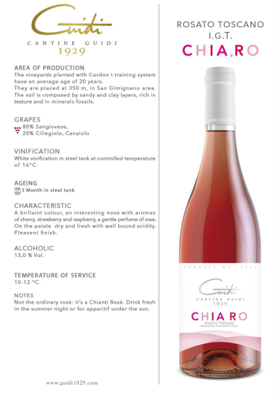 Photo for: Cantine Guidi1929 Tuscan Rose’ IGT- CHIA.RO