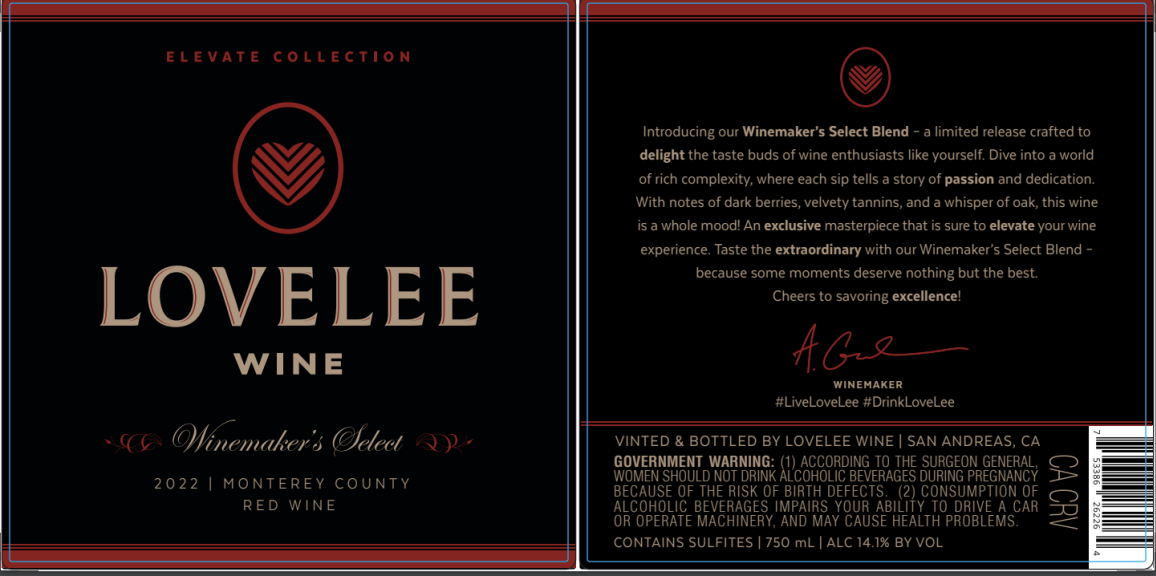 Photo for: LoveLee Wine Winemaker's Select Red Blend